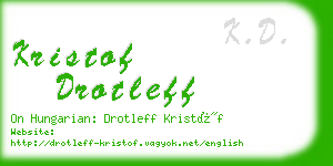 kristof drotleff business card